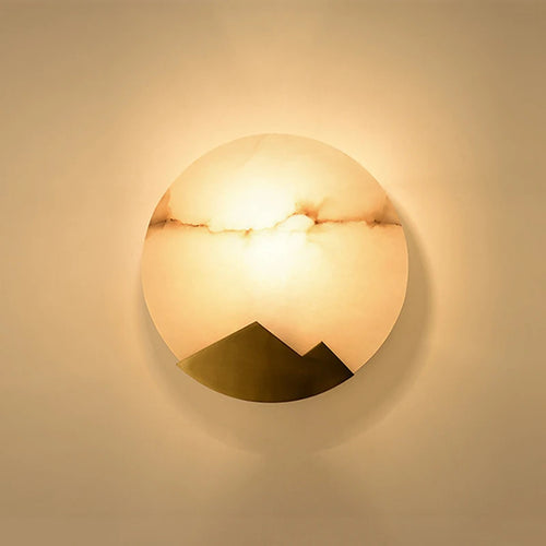 Minimalist marble LED wall light for elegant interiors - vue 2 sur 7