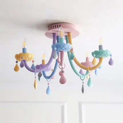 Colourful children's ceiling light modern fort style with E14/E12 sockets - vue 3 sur 9