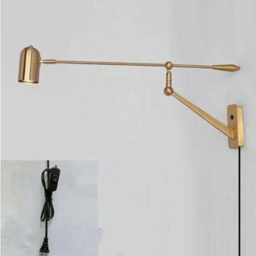 Retractable LED wall light with folding arm - vue 11 sur 10