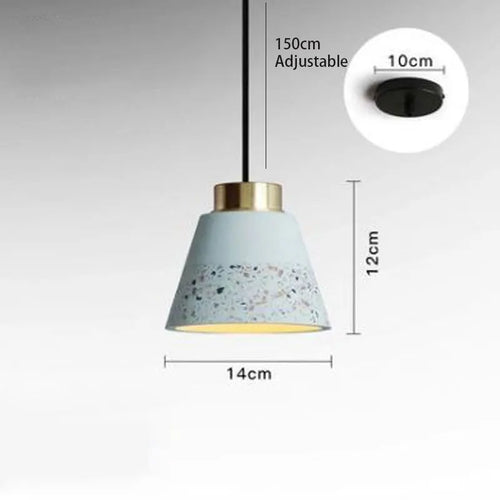 Vintage cement pendant light for bar and café - vue 12 sur 14