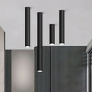 Modern long cylinder LED aluminium surface-mounted ceiling spotlight for living room, kitchen or office