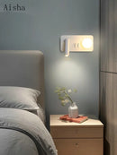 Modern rotating LED wall light for decorative interiors