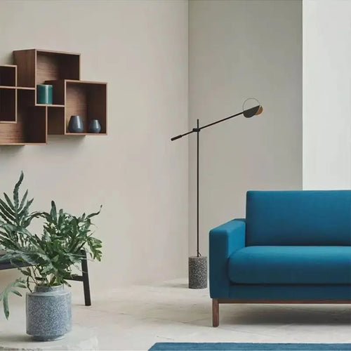 Nordic iron floor lamp with industrial style for interior decoration - vue 5 sur 8