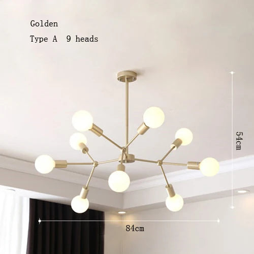 Modern multi-head chandelier for creative interiors - vue 22 sur 27