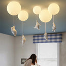 Animated bear LED ceiling light for children's bedrooms and living room decor