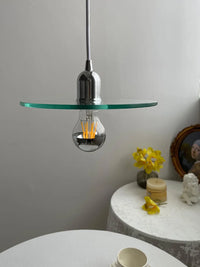 Retro clear glass pendant chandelier for café and bar decor