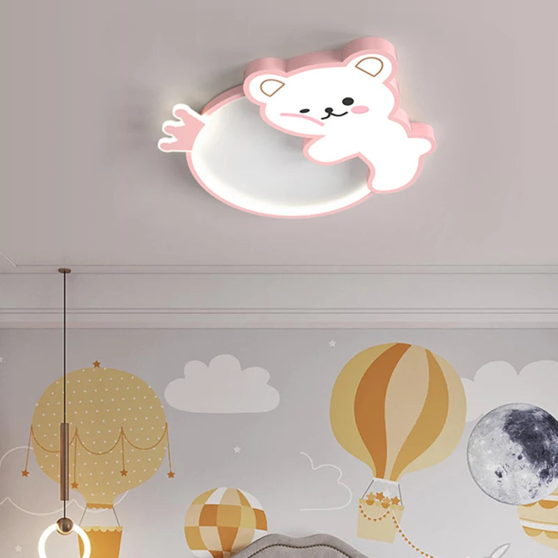 Cute bear ceiling light for children's room and home decor