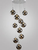 Modern designer glass LED chandelier for staircase