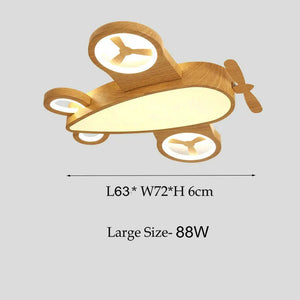 Nordic airplane ceiling light with remote control for children