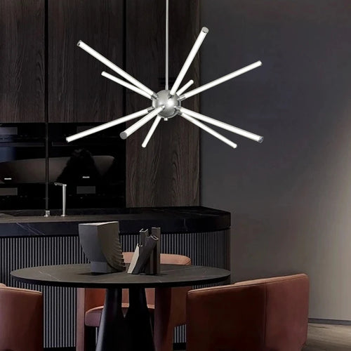 Modern aluminium pendant light for bar and kitchen - vue 3 sur 9