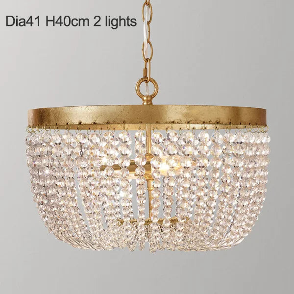 Vintage crystal pendant light in industrial style for elegant interiors - vue 14 sur 14