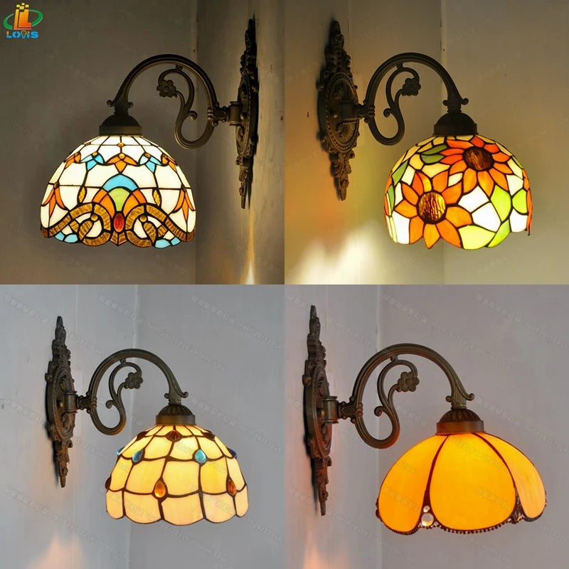 American baroque wall light tiffany style for decorative lighting