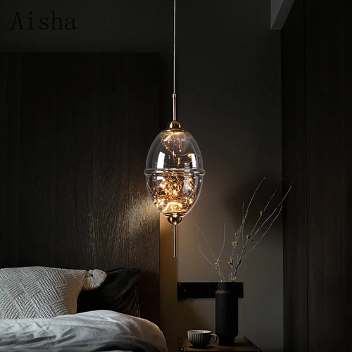 Creative modern glass pendant light for bars and shops - vue 4 sur 11