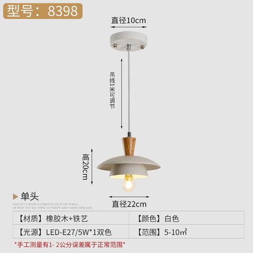 Modern wrought iron chandelier with creative macaron style for interiors - vue 8 sur 8