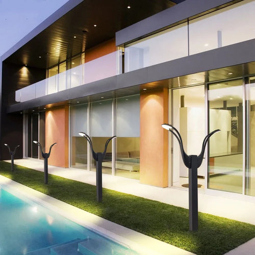 Waterproof outdoor floor lamp for garden, park and exterior - vue 4 sur 7