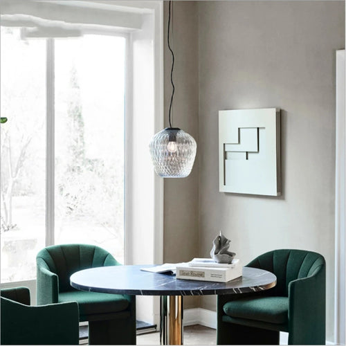 Nordic retro glass pendant light for interior decoration - vue 5 sur 10
