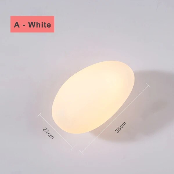 Modern nordic LED wall light pebble design for bedroom and staircase - vue 10 sur 21