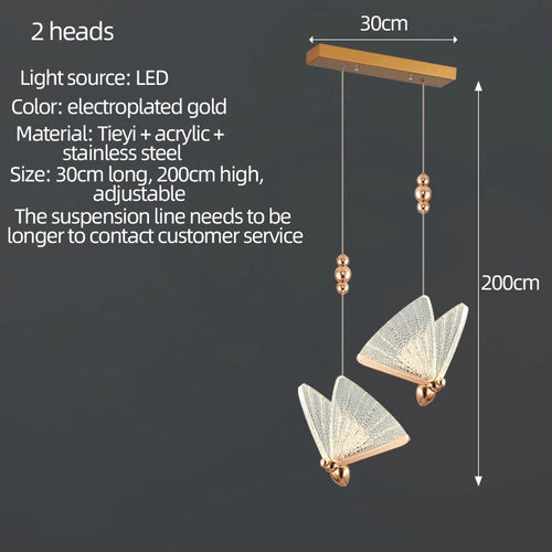 butterfly chandelier ceiling decoration for living room and hall - vue 10 sur 13