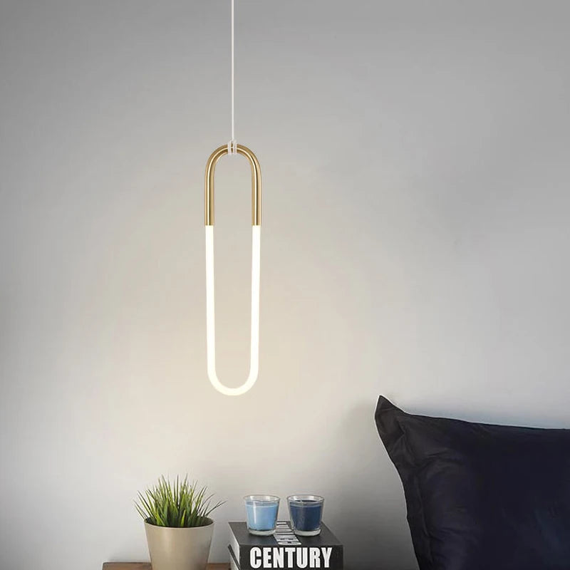 Nordic U shape LED decorative modern pendant light