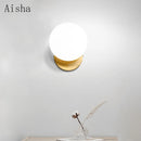 Glass moon wall light for interior decoration