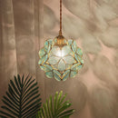 Nordic glass lamp with copper
