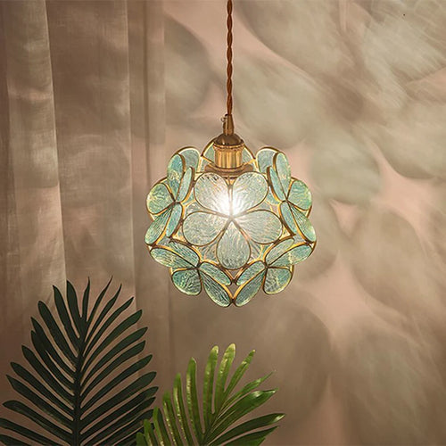 Nordic glass lamp with copper - vue 5 sur 10