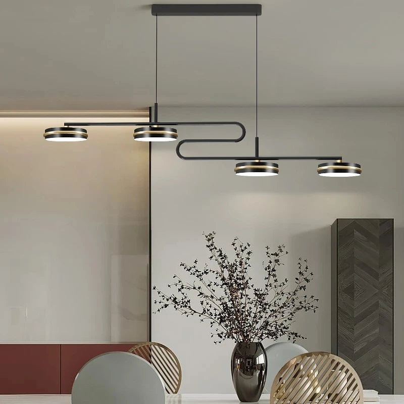 Modern LED chandelier with remote control for interior decoration