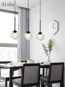 Creative Nordic glass pendant light for restaurants and shops