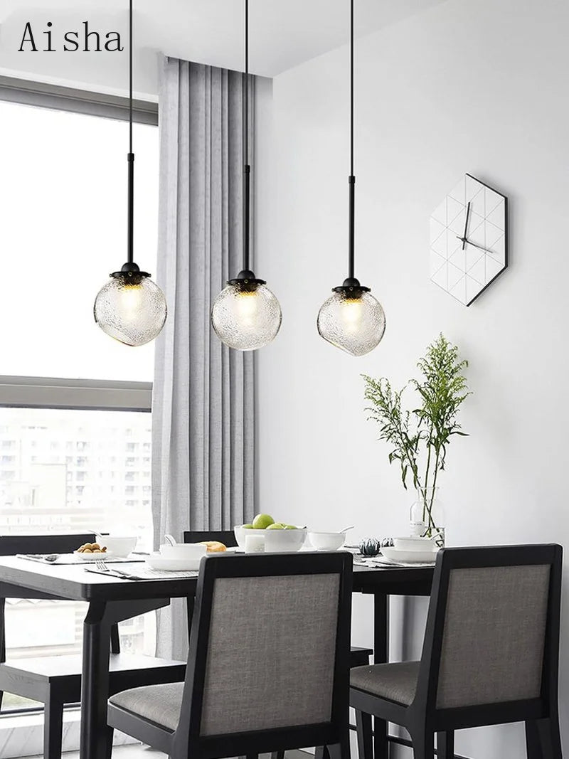 Creative Nordic glass pendant light for restaurants and shops - vue 5 sur 10