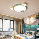 Modern creative LED wooden bear ceiling light