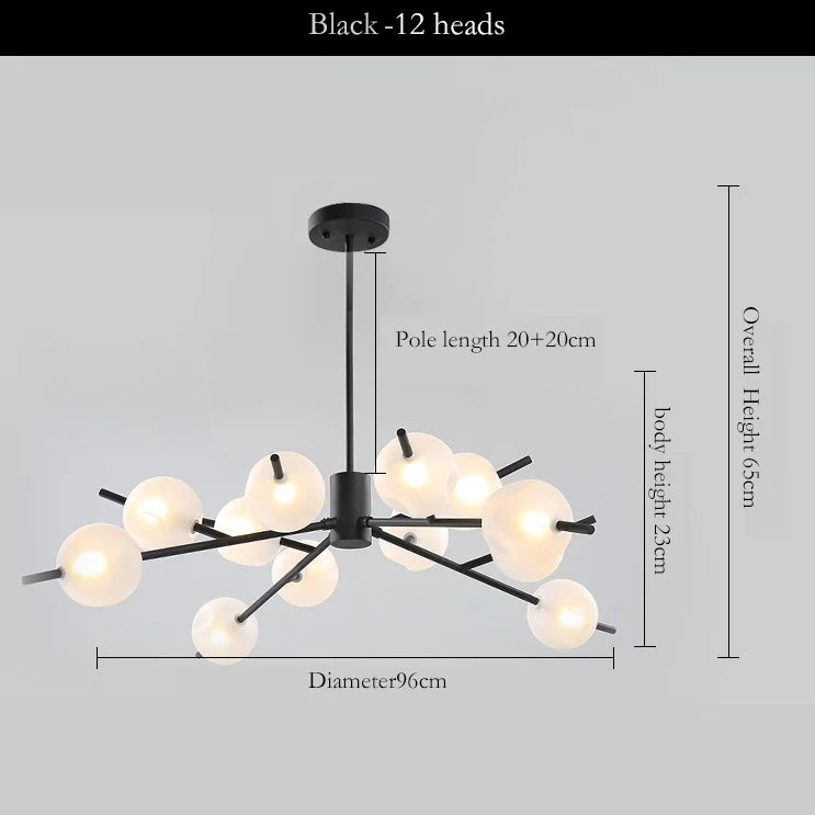 Modern glass pendant light for elegant interior decor - vue 12 sur 12