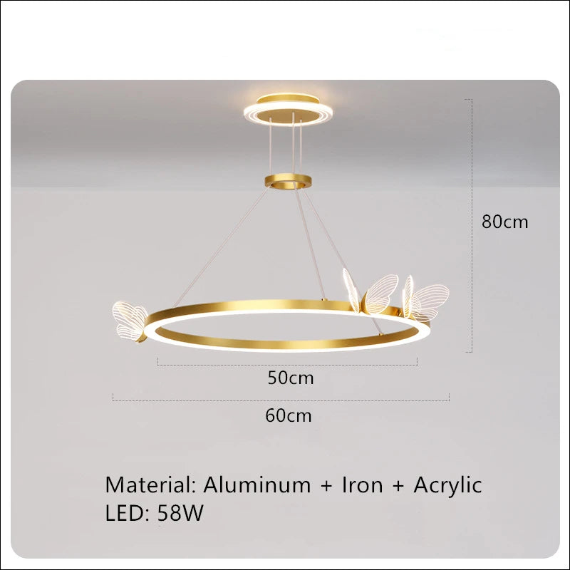 Modern romantic butterfly acrylic wall light - vue 10 sur 17