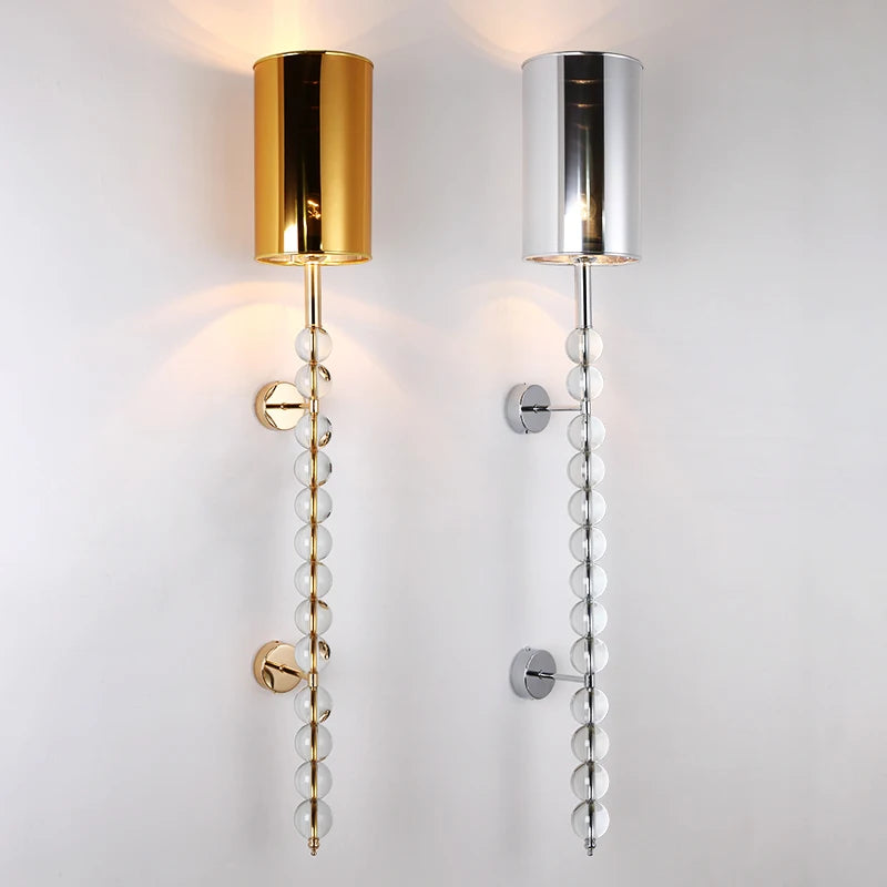 Nordic style crystal wall light for interior decoration