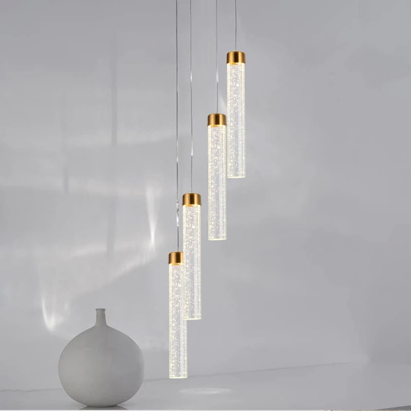 Modern bubble crystal pendant light for bars and cafés