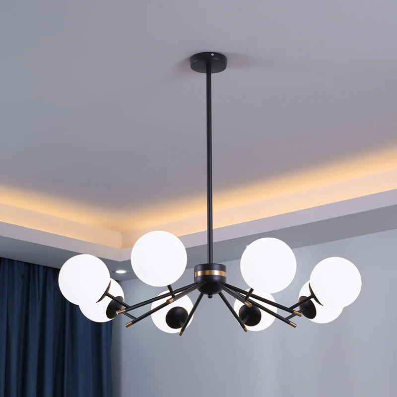 Modern glass ball chandelier for elegant interior decor