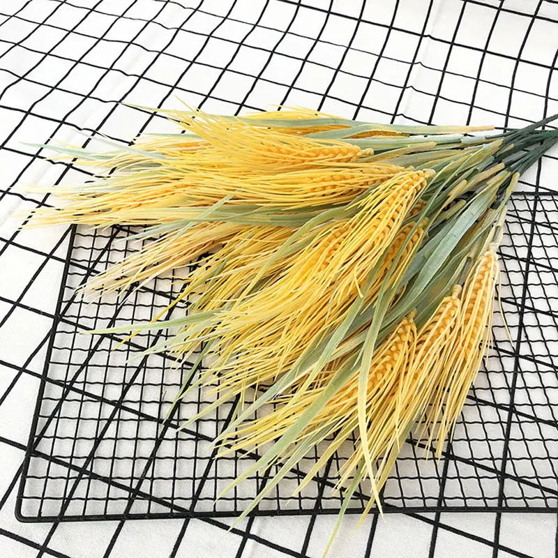 Artificial wheat ears bouquet for autumn decoration - vue 3 sur 10