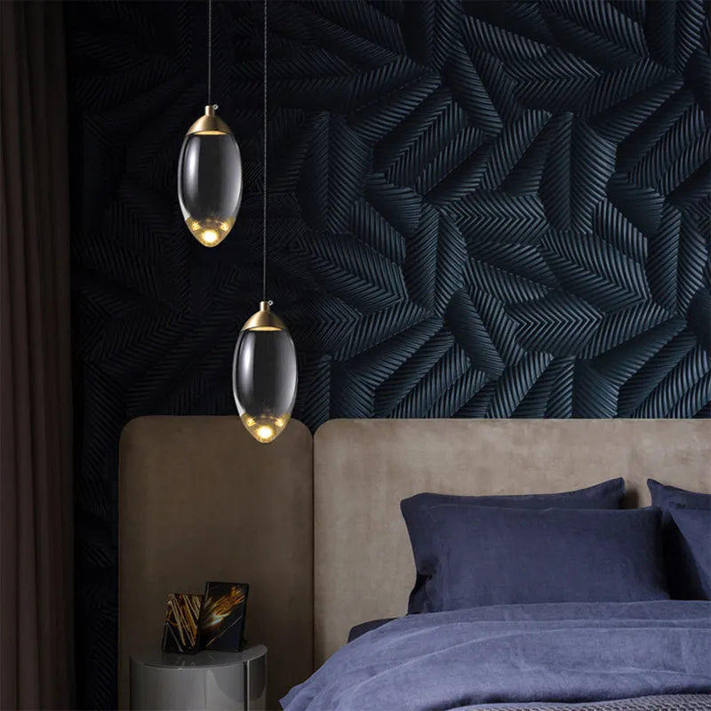 Modern brass and crystal pendant light with nordic design for elegant interiors