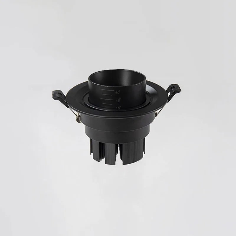 Recessed LED spotlights with adjustable beam for indoor lighting