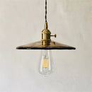 Vintage nordic style glass and brass pendant light