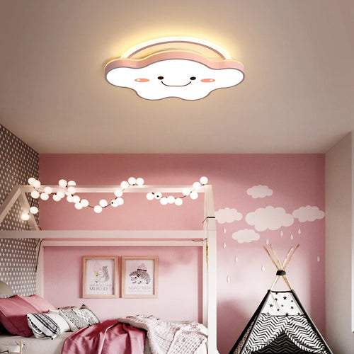 Modern nordic LED ceiling light for children's and students' bedrooms - vue 3 sur 12