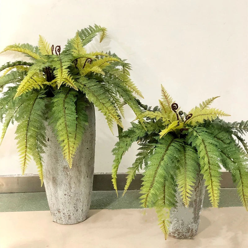 Set of 15 artificial palm leaves for indoor decoration