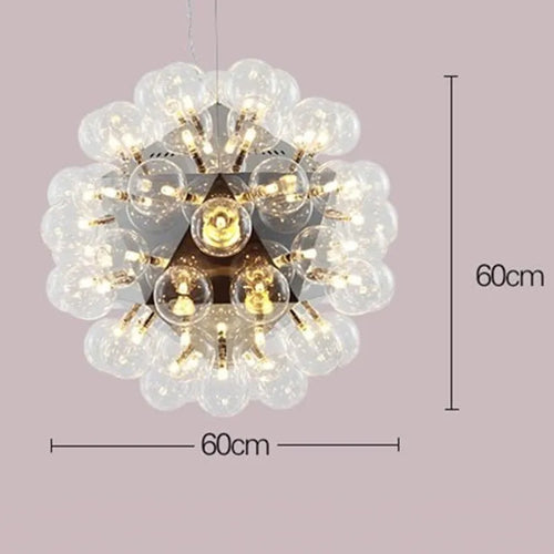 Modern nordic glass ball pendant light for interior decoration - vue 7 sur 8