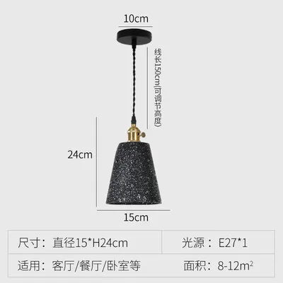 Industrial cement pendant light for table and bar - vue 20 sur 23