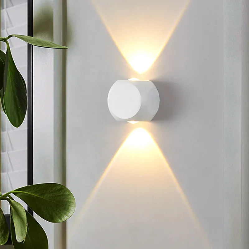 Modern black outdoor LED wall light IP65 waterproof house number light 110V 220V garden porch