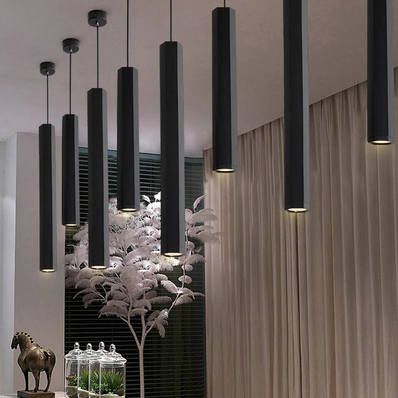 Modern hexagonal chandelier for creative industrial decor - vue 4 sur 18