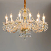 Gold crystal chandelier for elegant interior decoration
