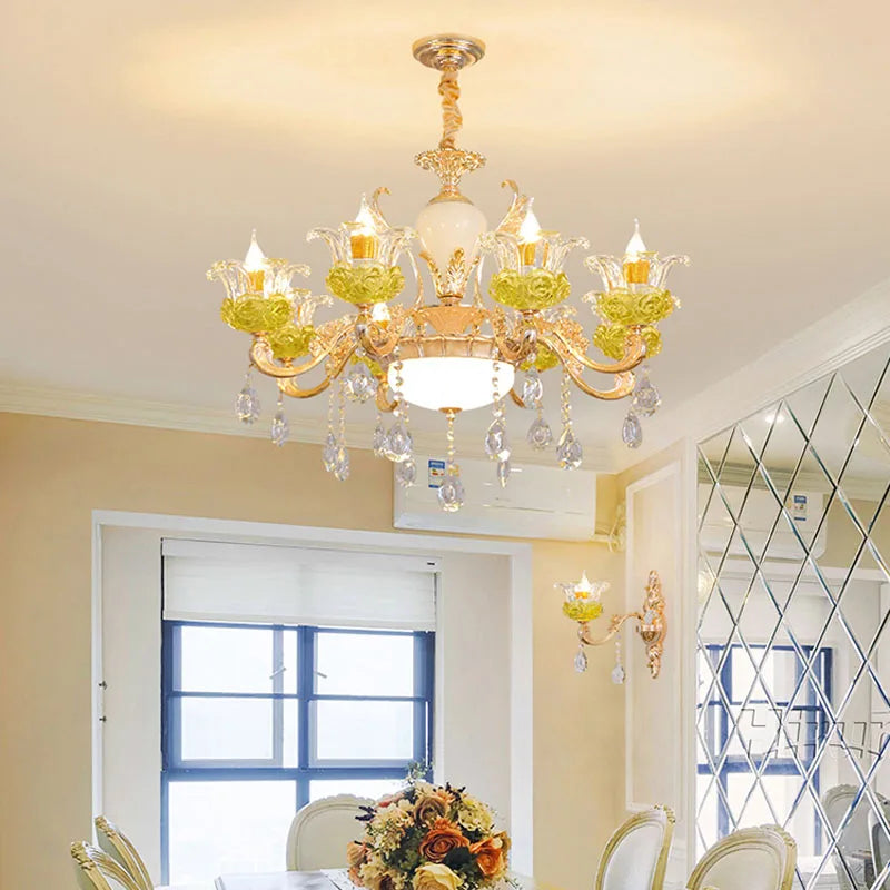 European crystal chandelier luxury lighting for interior decoration