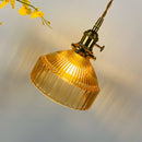 Pendant light with retro glass shade Casbelle