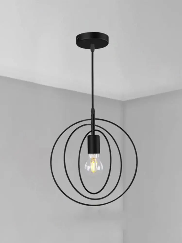 lustre industriel vintage en métal pour éclairage rétro intérieur - vue 7 sur 8
