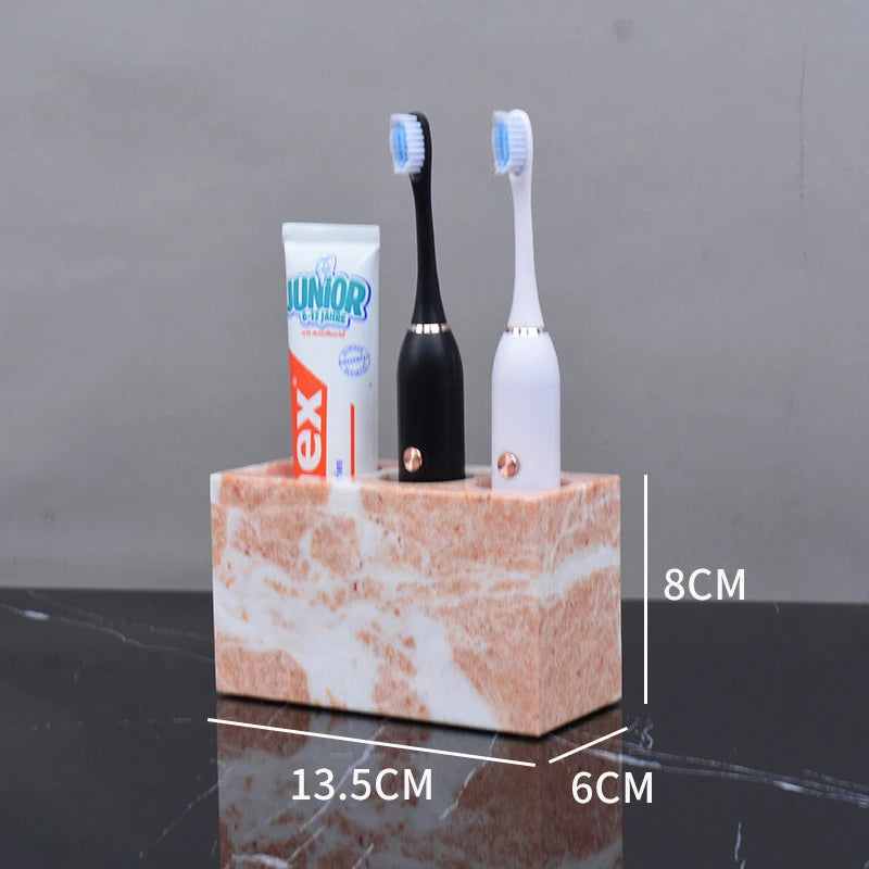 natural marble bathroom accessory set - vue 13 sur 17